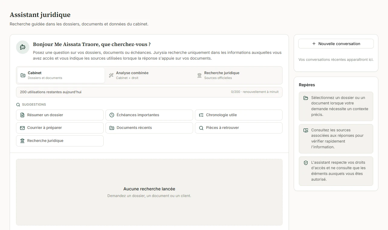 Assistant juridique Jurysia